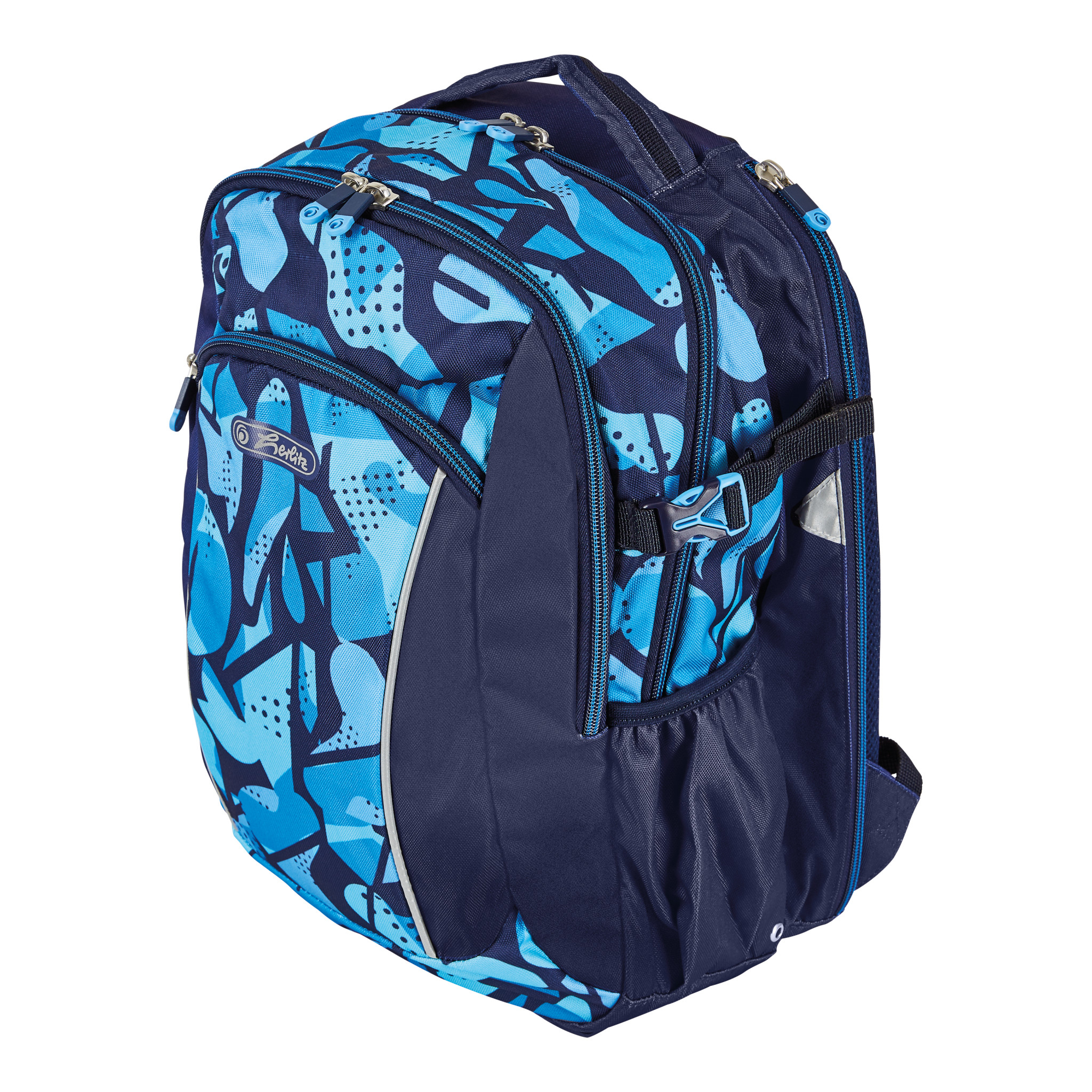 Image of Herlitz Ultimate CamoBlue backpack School backpack Blue, Navy...