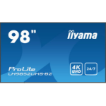 iiyama LH9852UHS-B2 Signage Display Digital signage flat panel 2.48 m (97.5") LED 500 cd/m² 4K Ultra HD Black Built-in processor Android 8.0 24/7