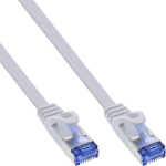 InLine Flat patch cable, U/FTP, Cat.6A, white, 0.5m