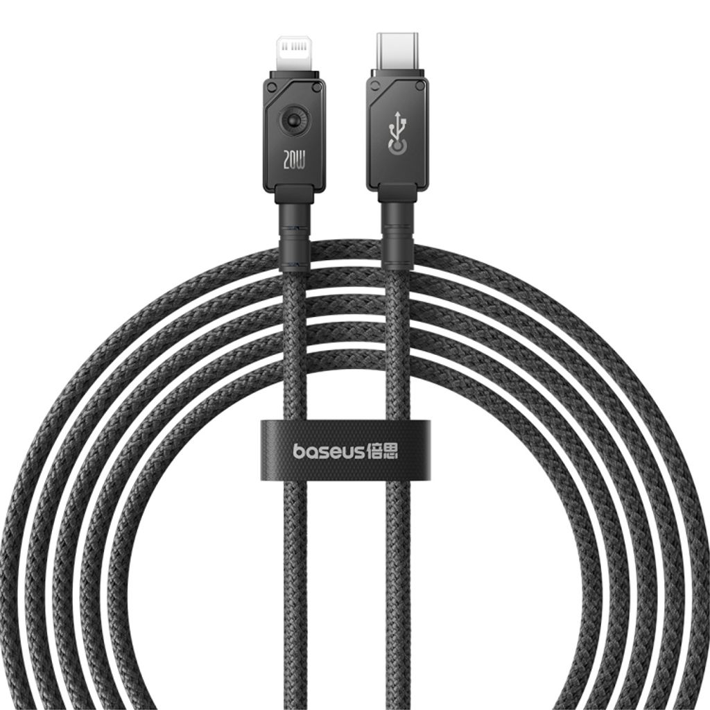 Baseus Fast charging cable USB-C to Lightning, 20W, 480mbps, 2m - Black
