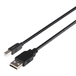 Deltaco USB-218S-LSZH USB cable USB 2.0 2 m USB A USB B Black