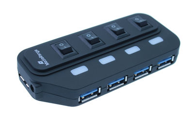Image of MediaRange MRCS505 interface hub 5000 Mbit/s Black