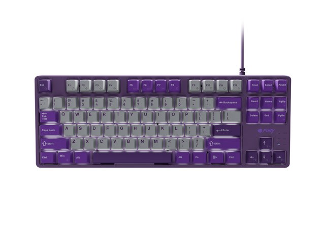 FUY FURY Kanabo K2 Gaming Keyboard US white backlight mechanical grey-purple