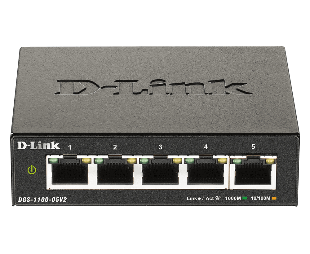 D-Link DGS-1100-05V2 network switch Managed L2 Gigabit Ethernet (10/100/1000) Black