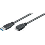 Microconnect USB3.0AB5MICRO USB-kabel USB 3.2 Gen 1 (3.1 Gen 1) 5 m USB A Micro-USB B Zwart