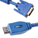 Gefen CAB-DVI2HDMI-LCK-06MM video cable adapter 1.8 m HDMI DVI-I Blue