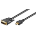 Microconnect HDM191812 video cable adapter 2 m HDMI Type A (Standard) DVI-D Black