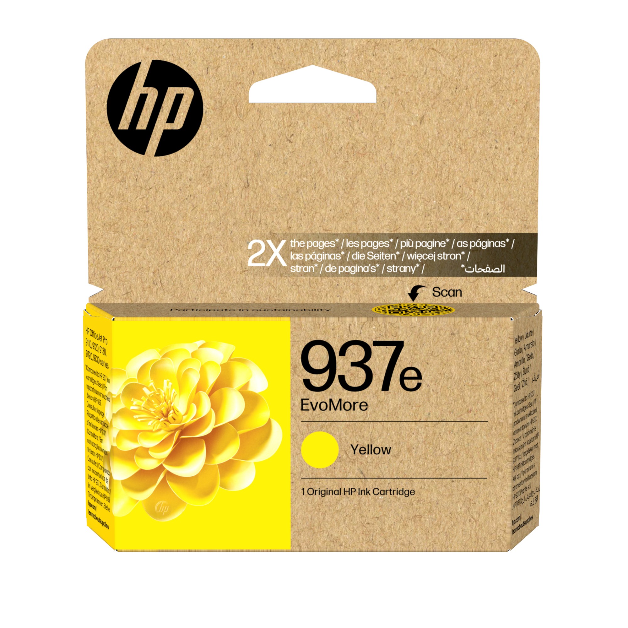 HP 4S6W8NE/937E Printhead cartridge yellow Evomore, 1.65K pages ISO/IEC 19752 for HP OJ Pro 9100/e