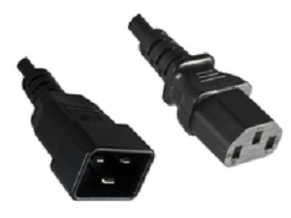 Microconnect C13/C20, 2 m Black C13 coupler C20 coupler