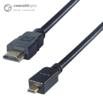 connektgear 2m HDMI to HDMI Micro Connector Cable - Male to Male Gold Connectors