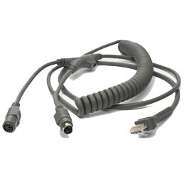 Zebra KBW Wedge PS/2 9ft Power Port PS/2 cable 2.7 m Grey