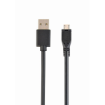 Gembird CC-MUSB2D-1M USB-kabel USB 2.0 USB A Micro-USB A Zwart