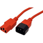 ROLINE 19.08.1525 power cable Red 0.8 m C14 coupler C13 coupler