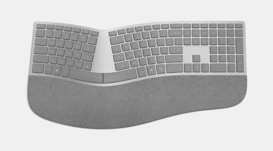 Microsoft Surface Ergonomic keyboard Bluetooth Grey