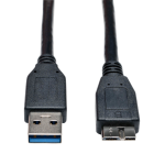 Tripp Lite U326-006-BK USB cable 72" (1.83 m) USB 3.2 Gen 1 (3.1 Gen 1) USB A Micro-USB B Black