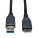 Tripp Lite U326-006-BK USB cable USB 3.2 Gen 1 (3.1 Gen 1) 72" (1.83 m) USB A Micro-USB B Black