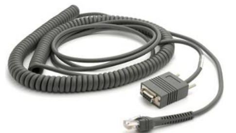 Zebra CBA-R06-C20PBR serial cable Black 6 m RJ-45 DB9