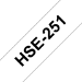 Brother HSE-251 Heat Shrink Tubes black on white 23,6mm x 1,5m for Brother P-Touch TZ 3.5-24mm HSE/36mm HSE