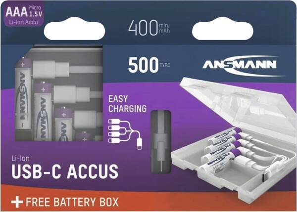 Image of Ansmann 1311-0035 household battery Rechargeable battery AAA Lithium-I
