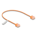 DeLOCK RJ45 Network Cable Cat.6 UTP Ultra Slim 0.3 m orange with short plugs