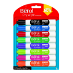 Berol D/WIPE CHISEL MARKER ASST PK8