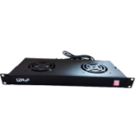 LDR 2 Way Rackmountable Fan Kit with power switch - 2x Fans - 1U Size - Black Metal Construction