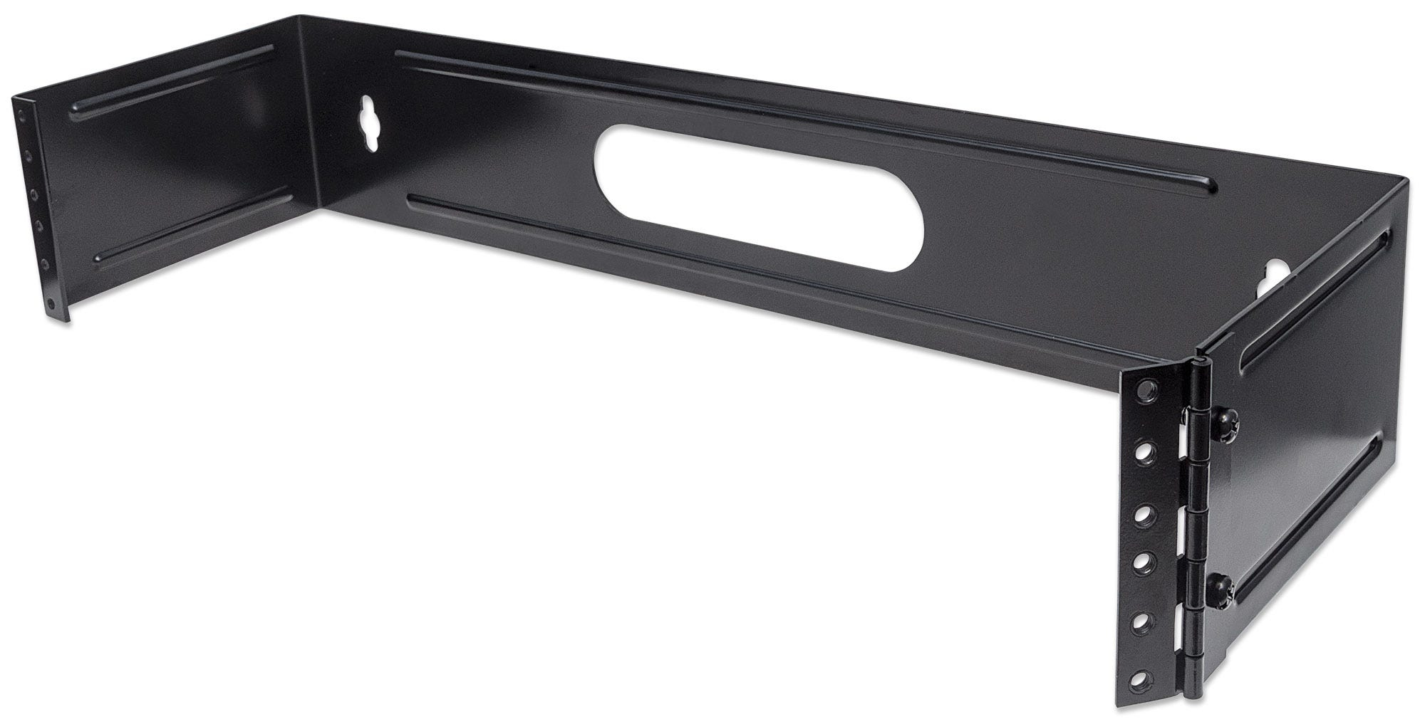 Intellinet 19" Hinged Wall Bracket, 2U, Black