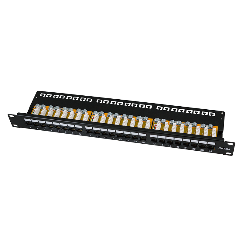 LogiLink Cat.6A Patch Panel 24-Port UTP. 1U. 90� IDC