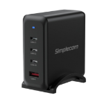 Simplecom CU400 4-Port PD 100W GaN Fast Charger 3xUSB-C + USB-A for Phone Tablet Laptop