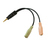 LogiLink CA0021 audio cable 0.15 m 3.5mm 2 x 3.5mm Black
