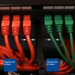 ACT Grijze 0.25 meter LSZH U/UTP CAT6 datacenter slimline patchkabel snagless met RJ45 connectoren