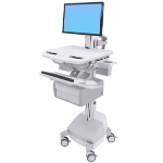 Ergotron SV44-13C1-C multimedia cart/stand Aluminium, Grey, White Flat panel