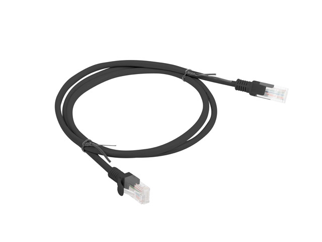 Lanberg PCU5-10CC-0100-BK networking cable Black 1 m Cat5e U/UTP (UTP)