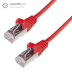 connektgear 0.5m RJ45 CAT6A SSTP Stranded Flush Moulded LS0H Network Cable - 26AWG - Red