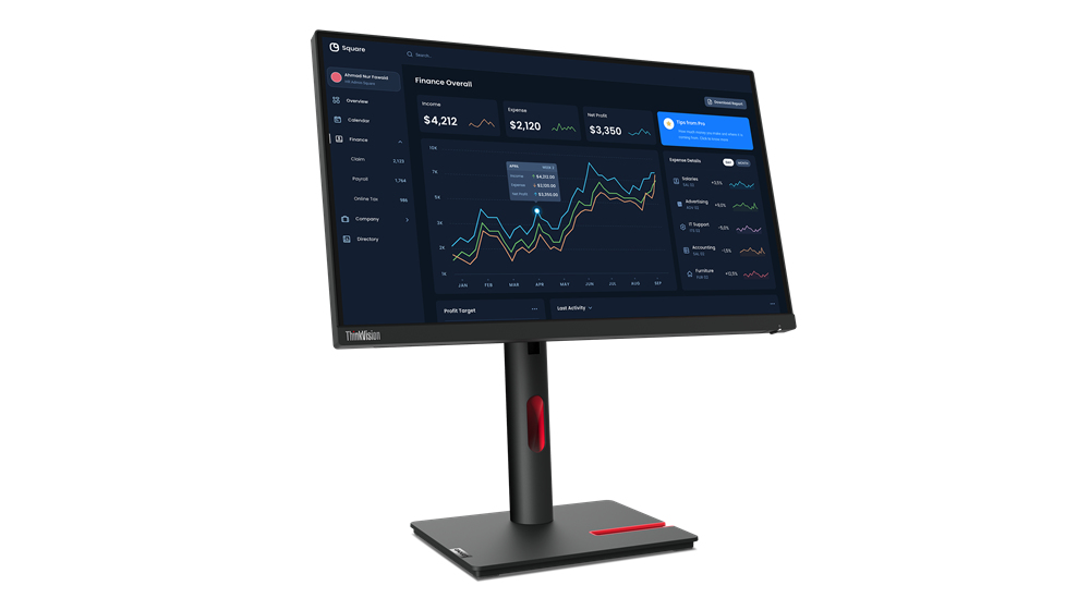 Image of Lenovo ThinkVision T22i-30 LED display 54.6 cm (21.5") 1920 x 1080...