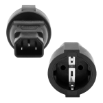ProXtend PC-C14FF-000 power plug adapter C14 Type F Black