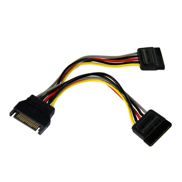 Image of StarTech.com 6in SATA Power Y Splitter Cable Adapter - M/F