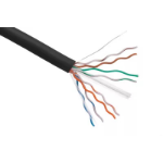 Axiom CAT6 23AWG 4-Pair Solid Conductor 550MHz Bulk Cable Spool 1000FT (BLACK) TAA networking cable 12000" (304.8 m) U/UTP (UTP) Round