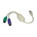 Cables Direct CDLSB-902 PS/2 cable 2x 6-p Mini-DIN USB A White