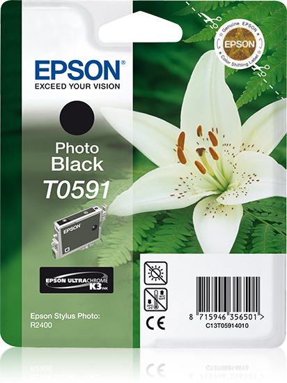 Image of Epson C13T05914010/T0591 Ink cartridge foto black, 640 pages 13ml...