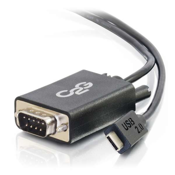 29470 C2G 3FT USB 2.0 USB C TO DB9 SERIAL RS232 ADAPTER CABLE - TAA - USB C TO SERIAL