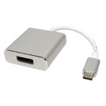 ROLINE 12.03.3220 video kabel adapter 0,1 m USB Type-C DisplayPort Zilver