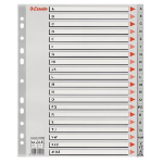 Esselte 100128 tab index Alphabetic tab index Polypropylene (PP) Grey