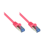 Alcasa RJ45-RJ45, m-m, 50m netwerkkabel Magenta Cat6a S/FTP (S-STP)