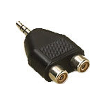 Microconnect AUDALH cable gender changer 3.5mm 2 x RCA Black