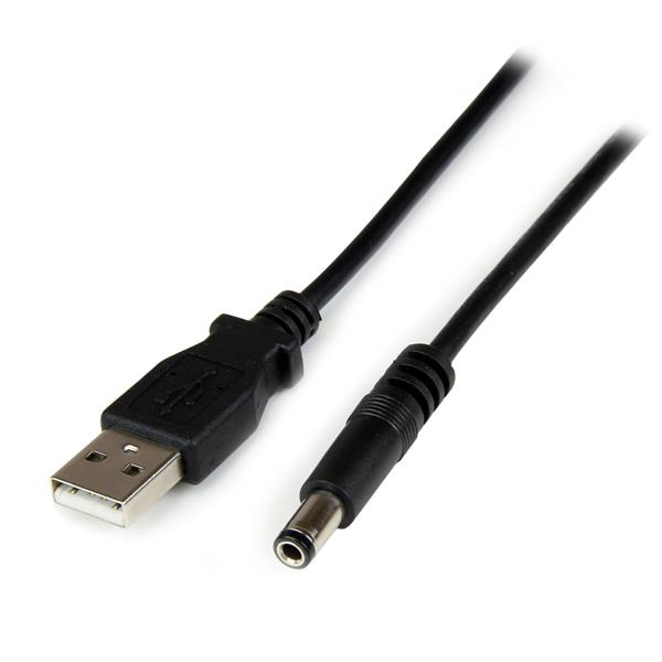 Image of StarTech.com USB to 5.5mm Power Cable - Type N Barrel - 1m