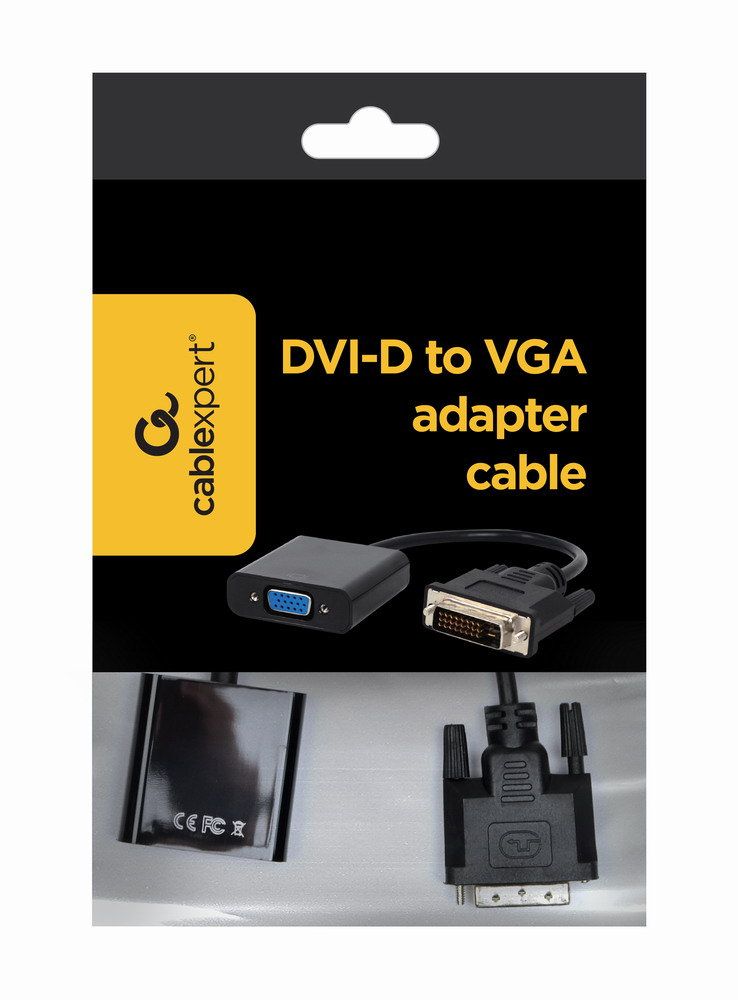 Gembird A-DVID-VGAF-01 video cable adapter 0.2 m DVI-D VGA (D-Sub) Black