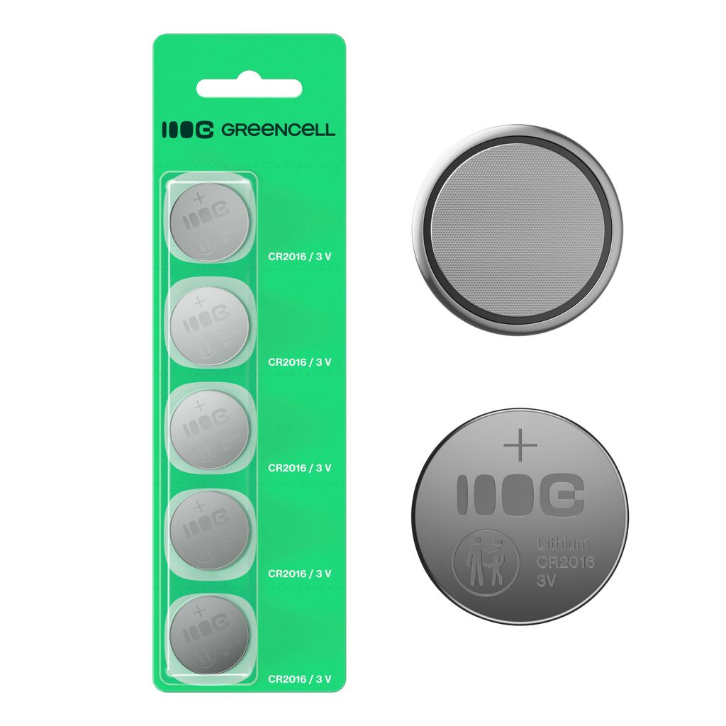 EU Product - Blister 5x lithium button cell battery CR2016 3V 80mAh thumbnail