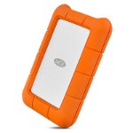 LaCie Rugged USB-C external hard drive 1 TB Orange, Silver