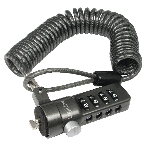 Image of LogiLink NBS004 cable lock Black 1.8 m